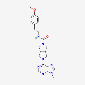 molecular formula C22H27N7O2 B6469203 N-[2-(4-methoxyphenyl)ethyl]-5-(9-methyl-9H-purin-6-yl)-octahydropyrrolo[3,4-c]pyrrole-2-carboxamide CAS No. 2640878-18-6