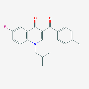 molecular formula C21H20FNO2 B6469714 6-fluoro-3-(4-methylbenzoyl)-1-(2-methylpropyl)-1,4-dihydroquinolin-4-one CAS No. 2640892-03-9