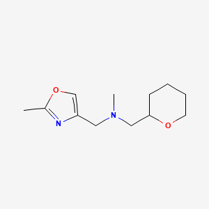 molecular formula C12H20N2O2 B6469836 methyl[(2-methyl-1,3-oxazol-4-yl)methyl][(oxan-2-yl)methyl]amine CAS No. 2640881-71-4