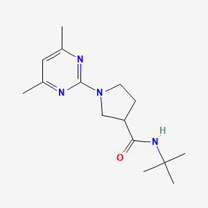 molecular formula C15H24N4O B6469856 N-tert-butyl-1-(4,6-dimethylpyrimidin-2-yl)pyrrolidine-3-carboxamide CAS No. 2640957-32-8