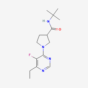 molecular formula C15H23FN4O B6469864 N-tert-butyl-1-(6-ethyl-5-fluoropyrimidin-4-yl)pyrrolidine-3-carboxamide CAS No. 2640898-62-8