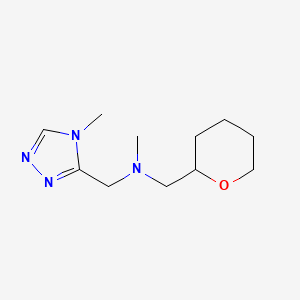 molecular formula C11H20N4O B6469976 methyl[(4-methyl-4H-1,2,4-triazol-3-yl)methyl][(oxan-2-yl)methyl]amine CAS No. 2640903-00-8