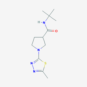 molecular formula C12H20N4OS B6470011 N-tert-butyl-1-(5-methyl-1,3,4-thiadiazol-2-yl)pyrrolidine-3-carboxamide CAS No. 2640829-51-0