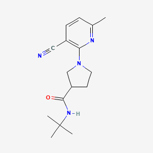 molecular formula C16H22N4O B6470019 N-tert-butyl-1-(3-cyano-6-methylpyridin-2-yl)pyrrolidine-3-carboxamide CAS No. 2640821-93-6