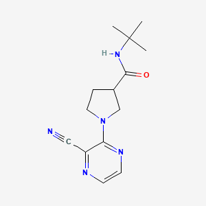 molecular formula C14H19N5O B6470031 N-tert-butyl-1-(3-cyanopyrazin-2-yl)pyrrolidine-3-carboxamide CAS No. 2640836-04-8
