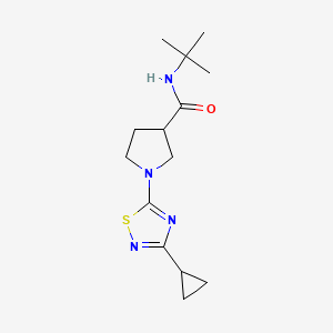 molecular formula C14H22N4OS B6470106 N-tert-butyl-1-(3-cyclopropyl-1,2,4-thiadiazol-5-yl)pyrrolidine-3-carboxamide CAS No. 2640843-39-4
