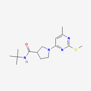 molecular formula C15H24N4OS B6470128 N-tert-butyl-1-[6-methyl-2-(methylsulfanyl)pyrimidin-4-yl]pyrrolidine-3-carboxamide CAS No. 2640829-19-0