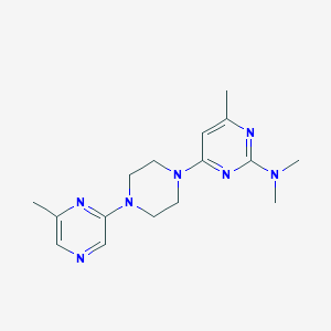 molecular formula C16H23N7 B6470321 N,N,4-trimethyl-6-[4-(6-methylpyrazin-2-yl)piperazin-1-yl]pyrimidin-2-amine CAS No. 2640969-99-7