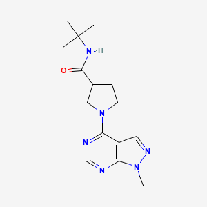 molecular formula C15H22N6O B6470440 N-tert-butyl-1-{1-methyl-1H-pyrazolo[3,4-d]pyrimidin-4-yl}pyrrolidine-3-carboxamide CAS No. 2640978-97-6