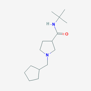 molecular formula C15H28N2O B6470640 N-tert-butyl-1-(cyclopentylmethyl)pyrrolidine-3-carboxamide CAS No. 2640957-00-0
