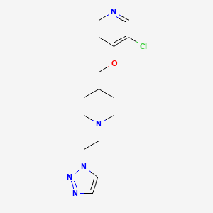 molecular formula C15H20ClN5O B6470735 3-chloro-4-({1-[2-(1H-1,2,3-triazol-1-yl)ethyl]piperidin-4-yl}methoxy)pyridine CAS No. 2640955-37-7