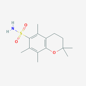 molecular formula C14H21NO3S B064711 2,2,5,7,8-Pentamethylchroman-6-sulfonamide CAS No. 161117-67-5