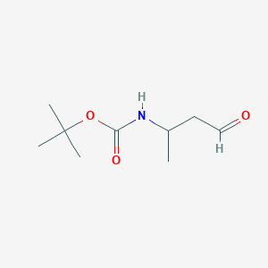 molecular formula C9H17NO3 B064717 叔丁基(4-氧代丁-2-基)氨基甲酸酯 CAS No. 186743-06-6