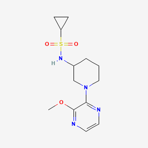 molecular formula C13H20N4O3S B6472255 N-[1-(3-methoxypyrazin-2-yl)piperidin-3-yl]cyclopropanesulfonamide CAS No. 2640966-36-3