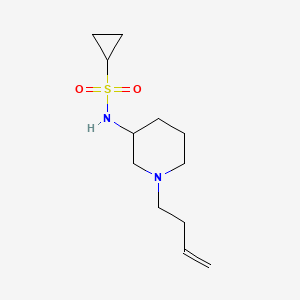 molecular formula C12H22N2O2S B6472411 N-[1-(but-3-en-1-yl)piperidin-3-yl]cyclopropanesulfonamide CAS No. 2640878-00-6