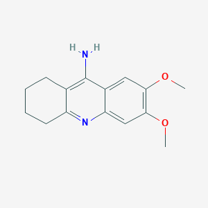 molecular formula C15H18N2O2 B064727 6,7-Dimethoxy-1,2,3,4-tetrahydroacridin-9-amine CAS No. 169699-93-8