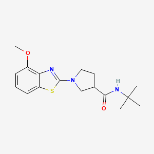 molecular formula C17H23N3O2S B6472769 N-tert-butyl-1-(4-methoxy-1,3-benzothiazol-2-yl)pyrrolidine-3-carboxamide CAS No. 2640968-77-8