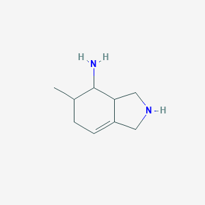 molecular formula C9H16N2 B064731 5-methyl-2,3,3a,4,5,6-hexahydro-1H-isoindol-4-amine CAS No. 180414-12-4