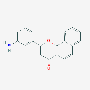 molecular formula C19H13NO2 B064733 2-(3-Amino-phenyl)-benzo[h]chromen-4-one CAS No. 185028-75-5