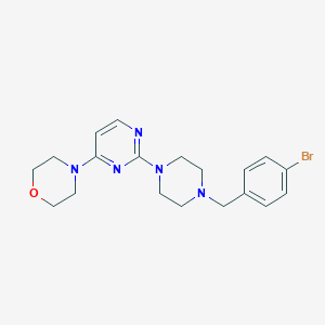 molecular formula C19H24BrN5O B6473833 4-(2-{4-[(4-bromophenyl)methyl]piperazin-1-yl}pyrimidin-4-yl)morpholine CAS No. 2640958-34-3