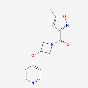 molecular formula C13H13N3O3 B6473852 4-{[1-(5-methyl-1,2-oxazole-3-carbonyl)azetidin-3-yl]oxy}pyridine CAS No. 2640958-17-2