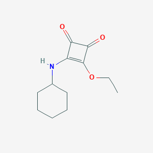 molecular formula C12H17NO3 B064739 3-(Cyclohexylamino)-4-ethoxycyclobut-3-ene-1,2-dione CAS No. 175204-28-1