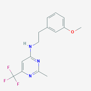 molecular formula C15H16F3N3O B6474116 N-[2-(3-methoxyphenyl)ethyl]-2-methyl-6-(trifluoromethyl)pyrimidin-4-amine CAS No. 2451300-08-4