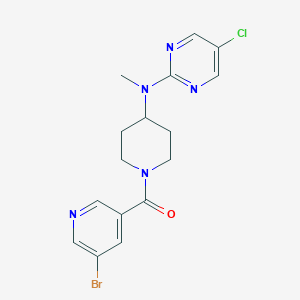 molecular formula C16H17BrClN5O B6474183 N-[1-(5-bromopyridine-3-carbonyl)piperidin-4-yl]-5-chloro-N-methylpyrimidin-2-amine CAS No. 2640954-11-4