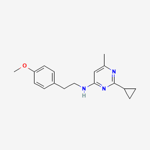 molecular formula C17H21N3O B6474187 2-cyclopropyl-N-[2-(4-methoxyphenyl)ethyl]-6-methylpyrimidin-4-amine CAS No. 2640899-40-5