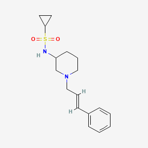 molecular formula C17H24N2O2S B6474364 N-{1-[(2E)-3-phenylprop-2-en-1-yl]piperidin-3-yl}cyclopropanesulfonamide CAS No. 2640980-59-0