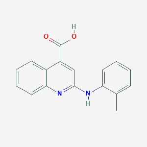 molecular formula C17H14N2O2 B064744 4-Quinolinecarboxylic acid, 2-((2-methylphenyl)amino)- CAS No. 171204-16-3