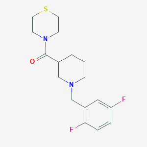 molecular formula C17H22F2N2OS B6474415 4-{1-[(2,5-difluorophenyl)methyl]piperidine-3-carbonyl}thiomorpholine CAS No. 2640959-29-9