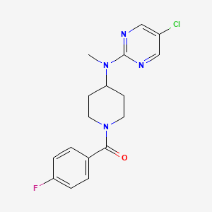 molecular formula C17H18ClFN4O B6474419 5-chloro-N-[1-(4-fluorobenzoyl)piperidin-4-yl]-N-methylpyrimidin-2-amine CAS No. 2640956-86-9