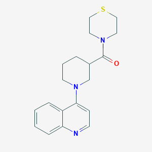 molecular formula C19H23N3OS B6474641 4-[3-(thiomorpholine-4-carbonyl)piperidin-1-yl]quinoline CAS No. 2640976-80-1