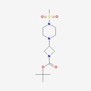 molecular formula C13H25N3O4S B064747 tert-Butyl 3-[4-(methanesulfonyl)piperazin-1-yl]azetidine-1-carboxylate CAS No. 178312-23-7