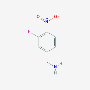 molecular formula C7H7FN2O2 B064748 (3-Fluoro-4-nitrophenyl)methanamine CAS No. 160538-52-3