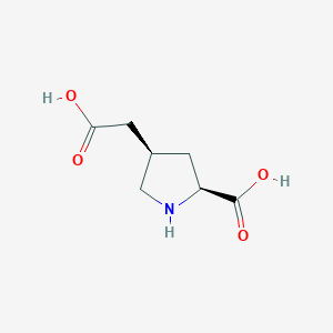 molecular formula C7H11NO4 B064749 (2S,4R)-4-(carboxymethyl)pyrrolidine-2-carboxylic acid CAS No. 168034-55-7