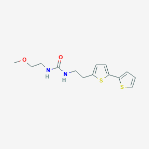 molecular formula C14H18N2O2S2 B6474993 1-(2-{[2,2'-bithiophene]-5-yl}ethyl)-3-(2-methoxyethyl)urea CAS No. 2640897-76-1