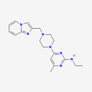 molecular formula C19H25N7 B6475096 N-ethyl-4-[4-({imidazo[1,2-a]pyridin-2-yl}methyl)piperazin-1-yl]-6-methylpyrimidin-2-amine CAS No. 2640957-46-4