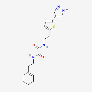 molecular formula C20H26N4O2S B6475134 N'-[2-(cyclohex-1-en-1-yl)ethyl]-N-{2-[5-(1-methyl-1H-pyrazol-4-yl)thiophen-2-yl]ethyl}ethanediamide CAS No. 2640975-12-6