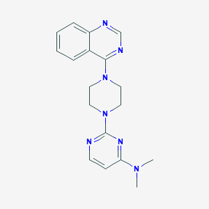 molecular formula C18H21N7 B6475167 N,N-dimethyl-2-[4-(quinazolin-4-yl)piperazin-1-yl]pyrimidin-4-amine CAS No. 2640814-95-3