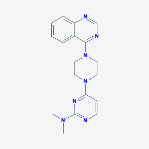 molecular formula C18H21N7 B6475174 N,N-dimethyl-4-[4-(quinazolin-4-yl)piperazin-1-yl]pyrimidin-2-amine CAS No. 2640976-67-4