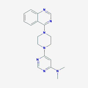 molecular formula C18H21N7 B6475188 N,N-dimethyl-6-[4-(quinazolin-4-yl)piperazin-1-yl]pyrimidin-4-amine CAS No. 2640821-72-1