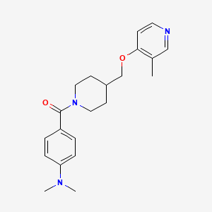 molecular formula C21H27N3O2 B6475247 N,N-dimethyl-4-(4-{[(3-methylpyridin-4-yl)oxy]methyl}piperidine-1-carbonyl)aniline CAS No. 2640960-41-2