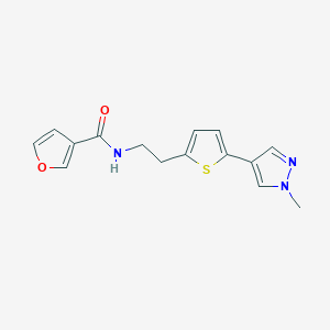 molecular formula C15H15N3O2S B6475286 N-{2-[5-(1-methyl-1H-pyrazol-4-yl)thiophen-2-yl]ethyl}furan-3-carboxamide CAS No. 2640969-47-5
