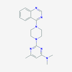 molecular formula C19H23N7 B6475292 N,N,6-trimethyl-2-[4-(quinazolin-4-yl)piperazin-1-yl]pyrimidin-4-amine CAS No. 2640969-76-0