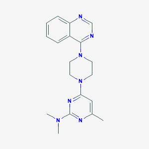 molecular formula C19H23N7 B6475296 N,N,4-trimethyl-6-[4-(quinazolin-4-yl)piperazin-1-yl]pyrimidin-2-amine CAS No. 2640892-85-7