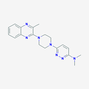 molecular formula C19H23N7 B6475364 N,N-dimethyl-6-[4-(3-methylquinoxalin-2-yl)piperazin-1-yl]pyridazin-3-amine CAS No. 2640979-91-3