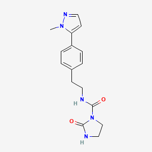 molecular formula C16H19N5O2 B6475393 N-{2-[4-(1-methyl-1H-pyrazol-5-yl)phenyl]ethyl}-2-oxoimidazolidine-1-carboxamide CAS No. 2640828-70-0