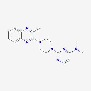 molecular formula C19H23N7 B6475395 N,N-dimethyl-2-[4-(3-methylquinoxalin-2-yl)piperazin-1-yl]pyrimidin-4-amine CAS No. 2640957-98-6